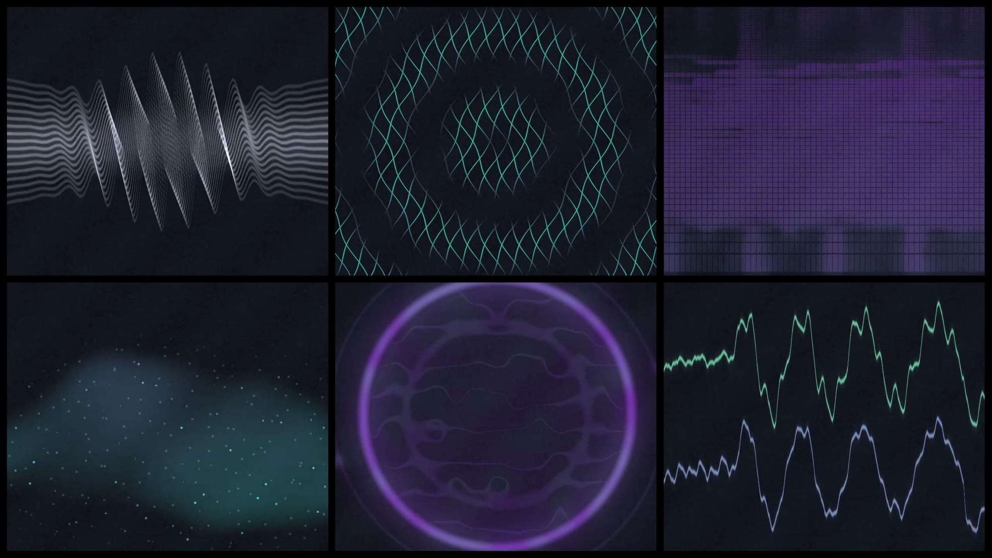 A board of six looks rendered by the app's export engine